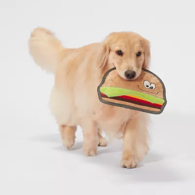 Joyhound Rip Roarin' Tough Hamburger Dog Toy - Tough Plush