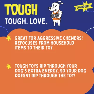 Joyhound Rip Roarin' Tough Hamburger Dog Toy - Tough Plush