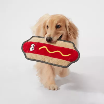 Product Joyhound® Rip Roarin' Tough Hot Dog Dog Toy - Tough Plush