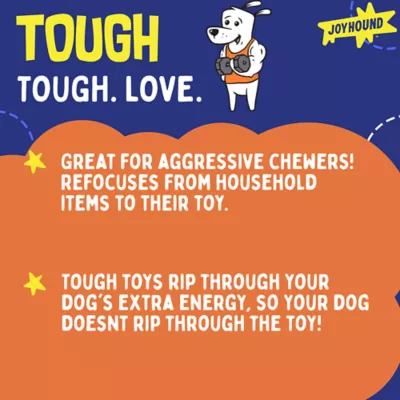 Product Joyhound® Rip Roarin' Tough Hot Dog Dog Toy - Tough Plush