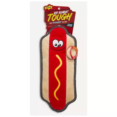 Product Joyhound® Rip Roarin' Tough Hot Dog Dog Toy - Tough Plush
