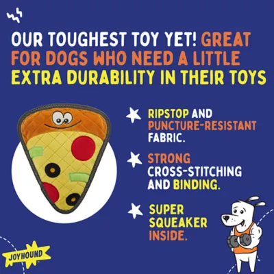 Joyhound Rip Roarin' Tough Pizza Dog Toy - Tough Plush