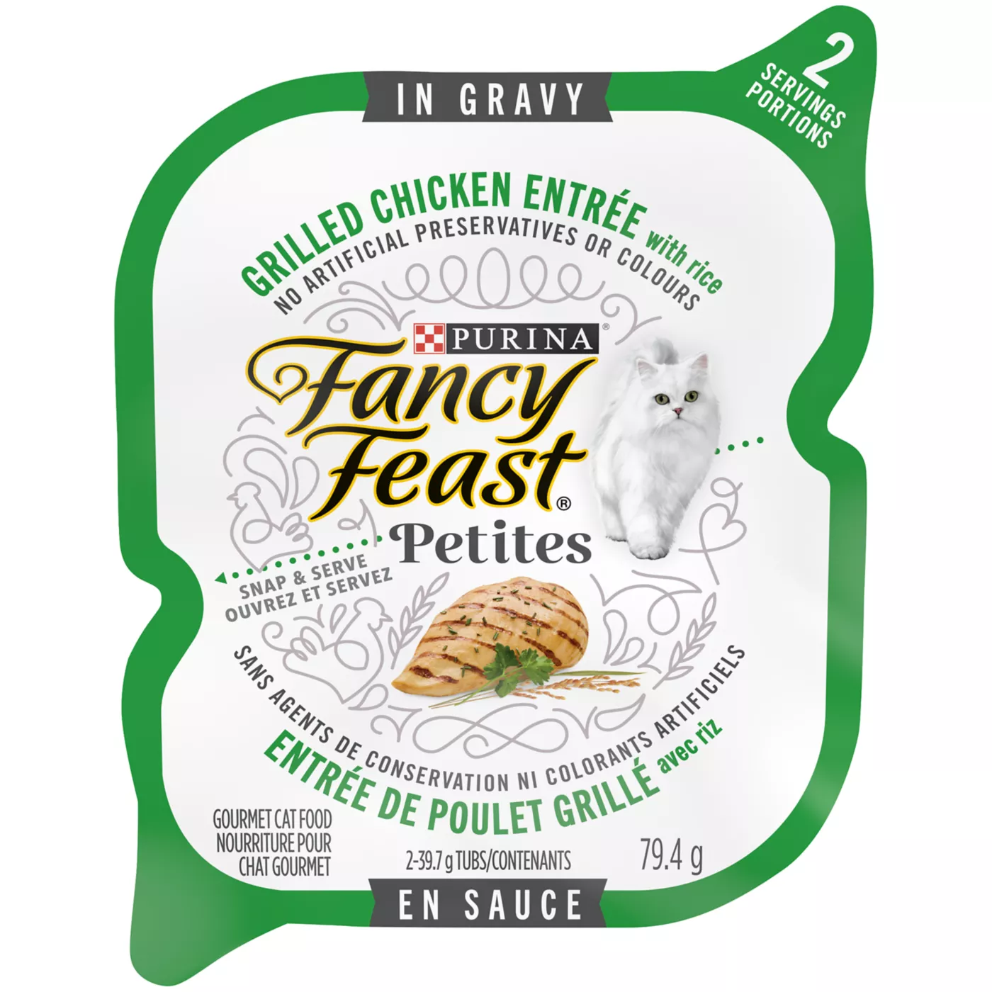 Fancy Feast Petites Grilled Wet Cat Food Chicken with Rice