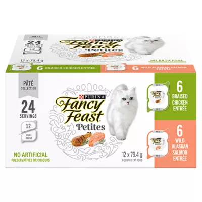 Fancy Feast Wet Cat Food - Pâté Collection Variety Pack, 79.4 g x 12 Split Cup Trays - Image 1