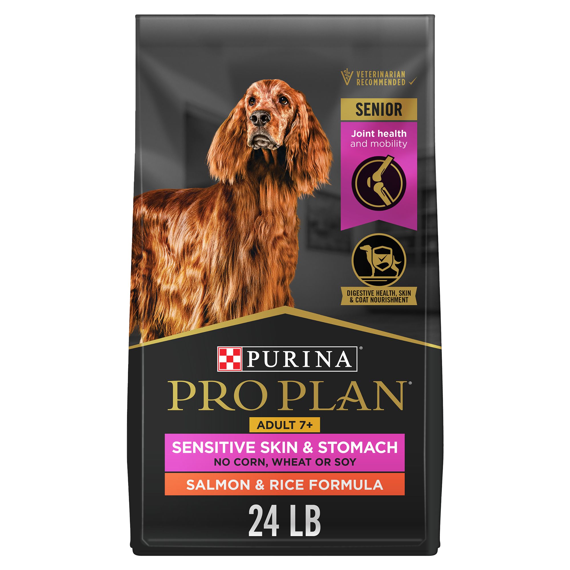 Purina Pro Plan Complete Essentials Senior Dry Dog Food Sensitive Skin Stomach Salmon Rice