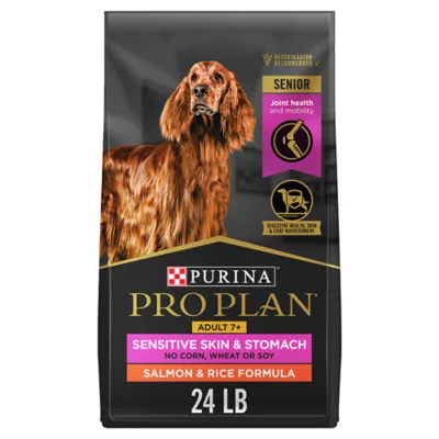 Purina Pro Plan Sensitive Skin Stomach Formula Senior Adult 7 Salmon Rice Dry Dog Food 24 lbs