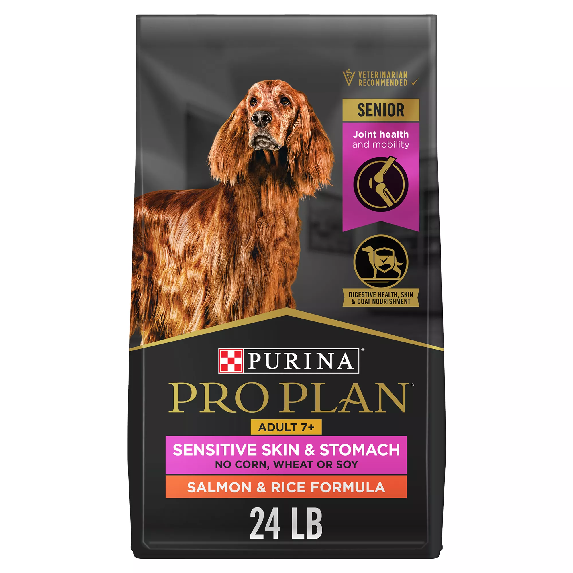 Purina Pro Plan Sensitive Skin & Stomach Senior 7+ Dry Dog Food - Salmon & Rice