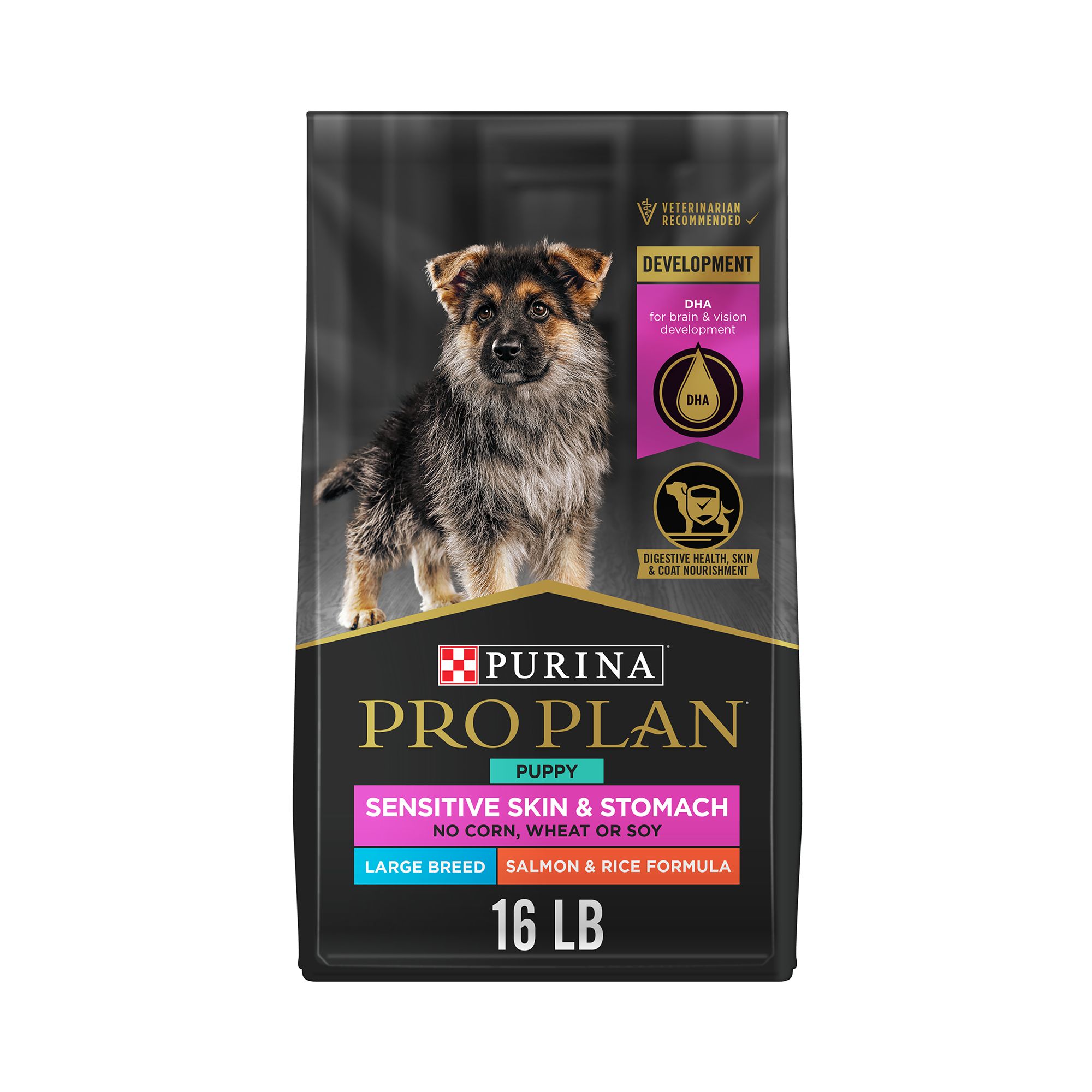 Purina Pro Plan Development Sensitive Skin Stomach Large Breed Puppy Dry Dog Food Salmon Rice