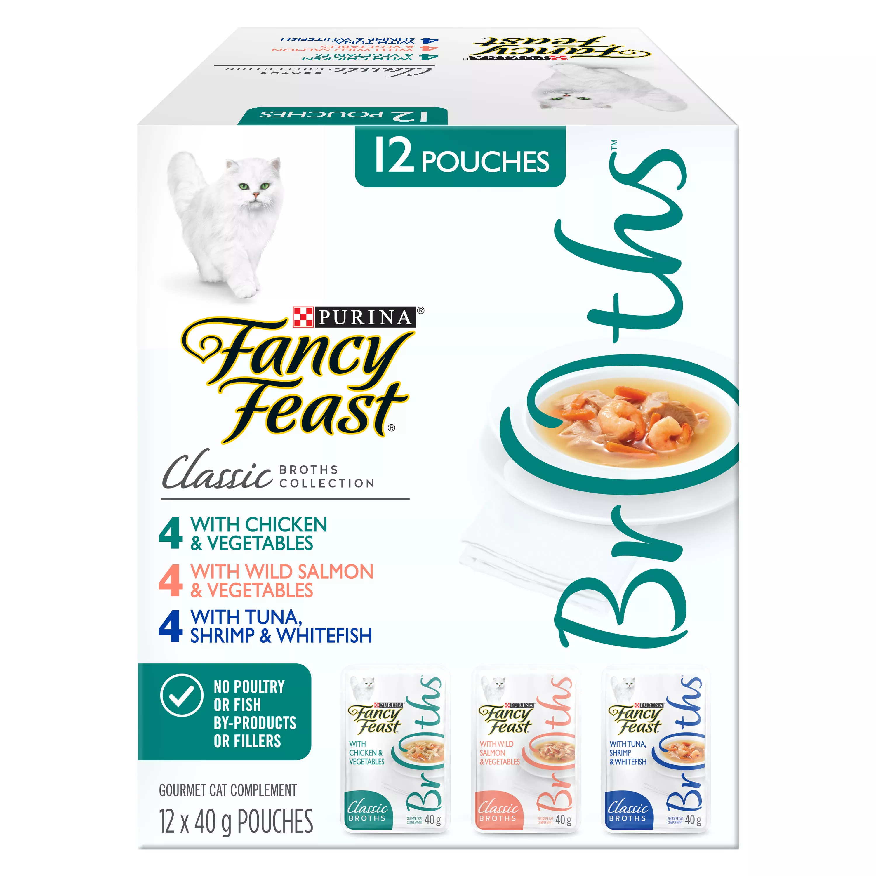 Fancy Feast® Classic Broths Wet Cat Complement Variety Pack