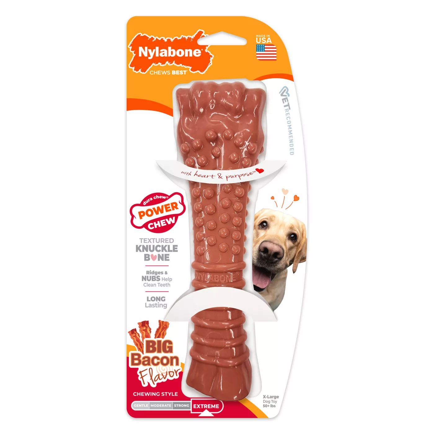 Nylabone DuraChew Power Chew Dog Toy Bacon Flavor