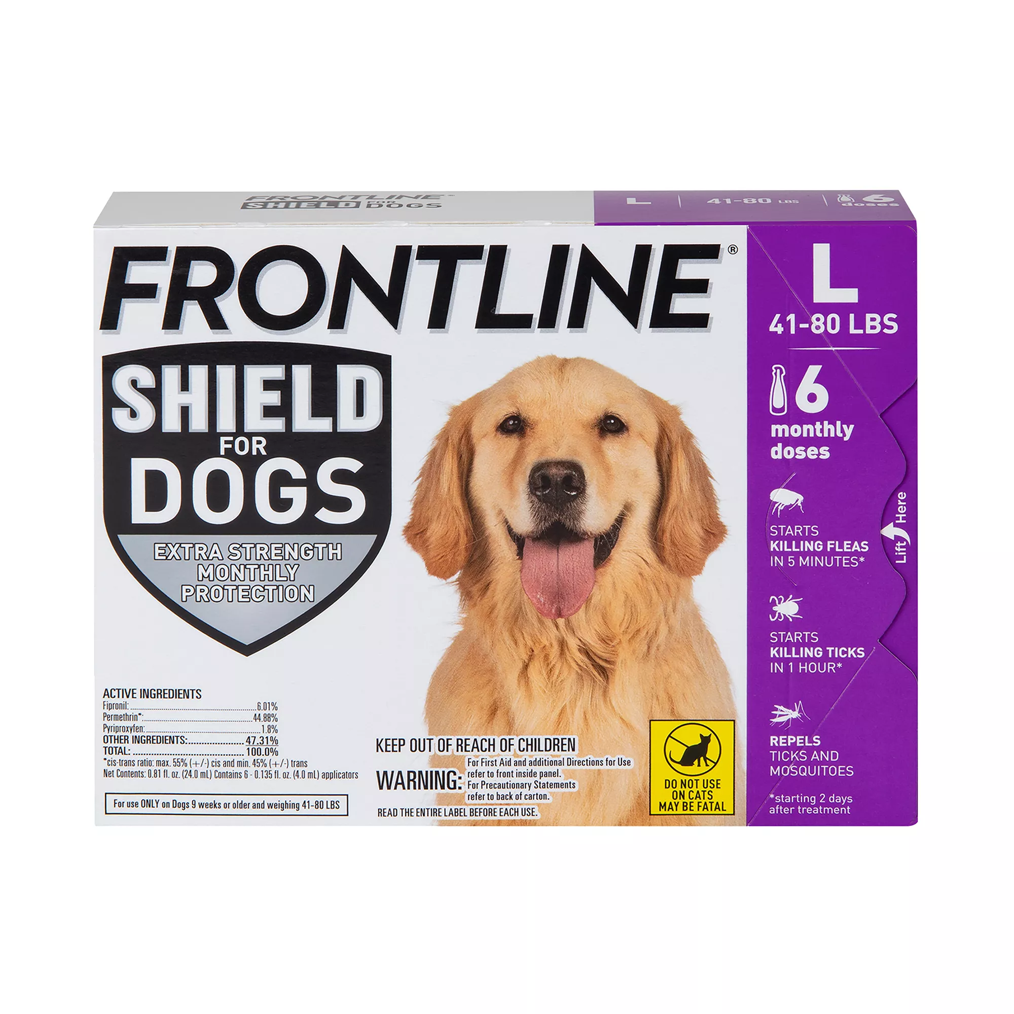 FRONTLINE Shield for Dogs 41-80 lbs - 6 Count