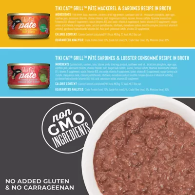 Product Tiki Cat® Pate Cat Food Non-GMO, Natural, Fruit & Veggie Free - Variety Pack, 12 CT, 33.6 OZ