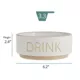 Product Top Paw® "Drink" White Embossed Ceramic Dog Bowl