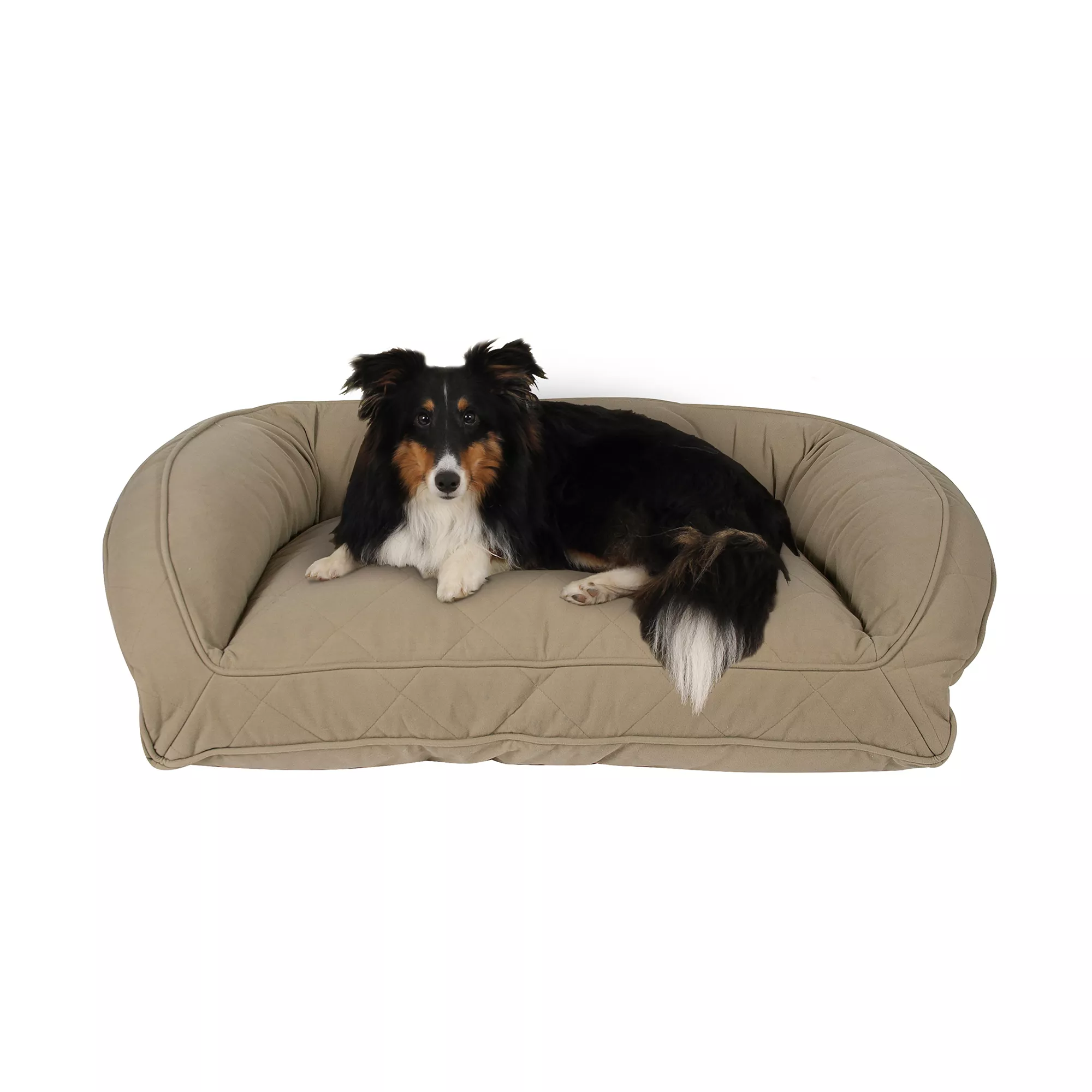 Carolina Pet Company Quilted Microfiber Bolster Dog Bed - Sage