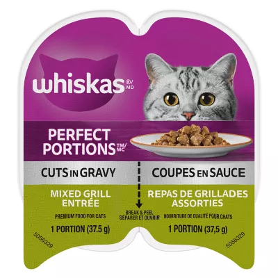 Product Whiskas Perfect Portions Cuts in Gravy Cat Food - Mixed Grill Entrée