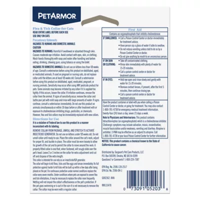 Product PetArmor® Flea & Tick Collar for Cats with Fipronil