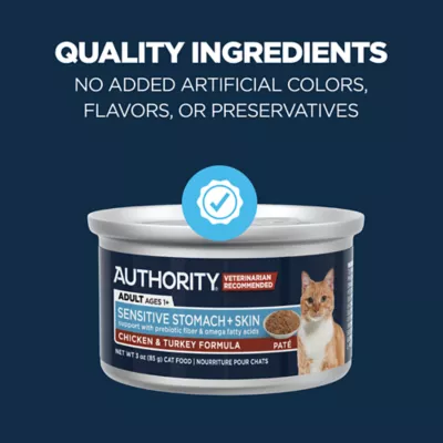 Product Authority® Sensitive Stomach + Skin Wet Cat Food - Pate, 3oz