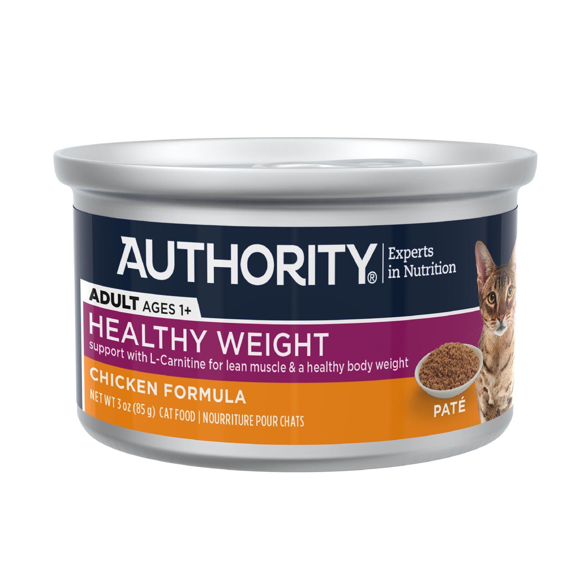 Authority Weight Management Cat Wet Food 3 Oz Pate With Grain