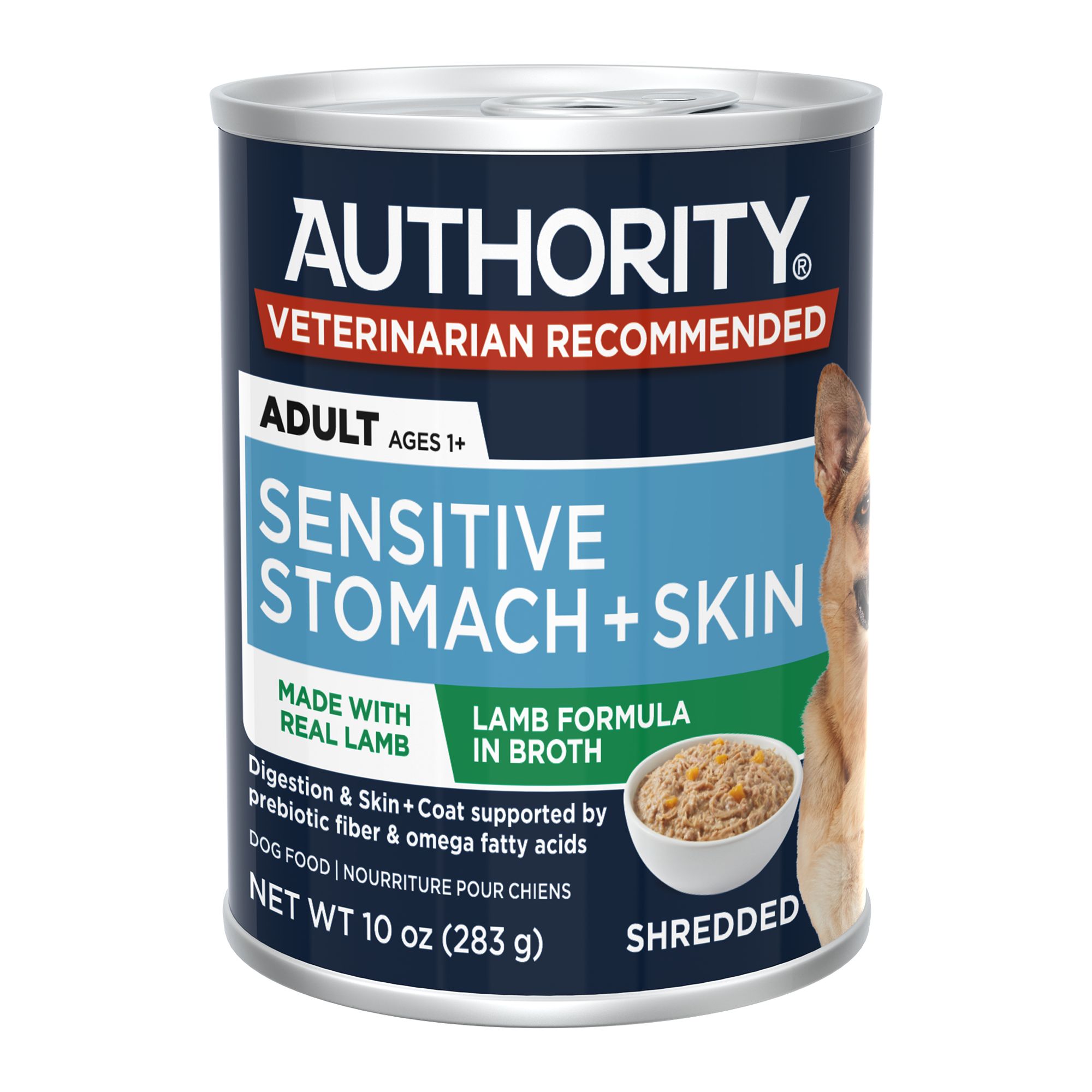 Authority Sensitive Stomach Skin Adult Wet Dog Food 10 Oz