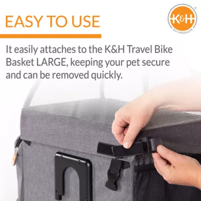 Product K&H Hooded Travel Pet Bike Basket