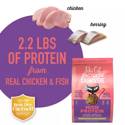Product Tiki Cat® Born Carnivore® High Protein for Cats & Kittens Food - Chicken & Herring & Salmon, Non-GMO