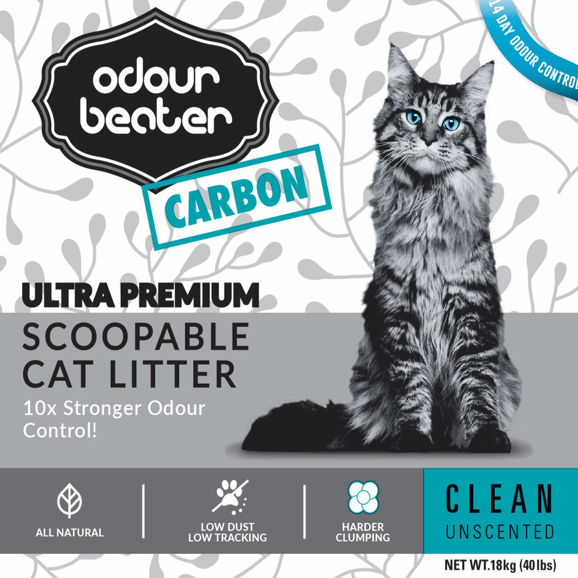 Odour Beater Carbon Cat Clumping Litter Unscented