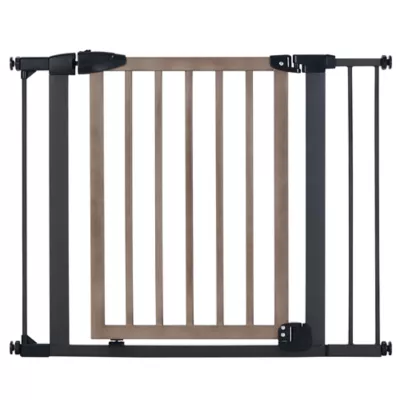 Product Top Paw Washed Wood Walk-Through Pet Gate