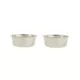 Product Top Paw® Tan Melamine & Stainless Steel Double Diner Dog Bowl, 3.75-cup