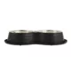 Product Top Paw® Black Melamine & Stainless Steel Double Diner Dog Bowl, 3.75-cup