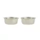 Product Top Paw® Black Melamine & Stainless Steel Double Diner Dog Bowl, 3.75-cup