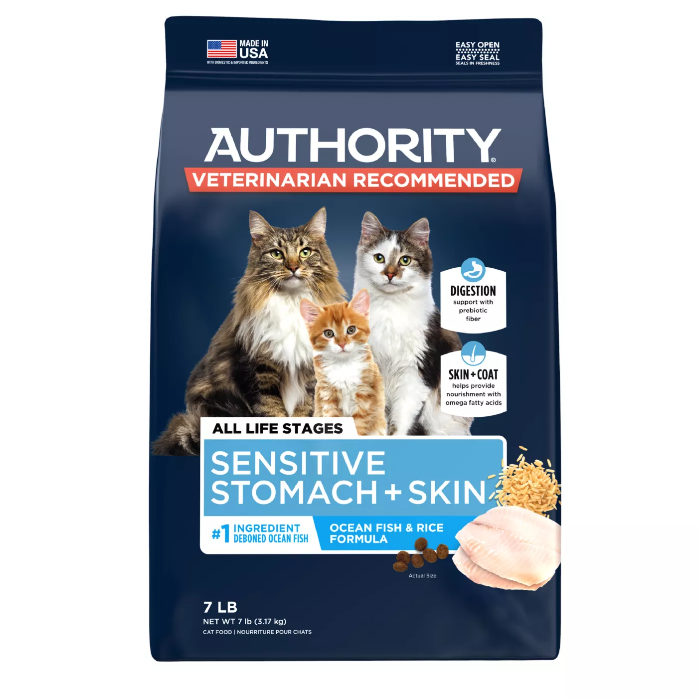 Authority Sensitive Stomach Skin Cat Dry Food