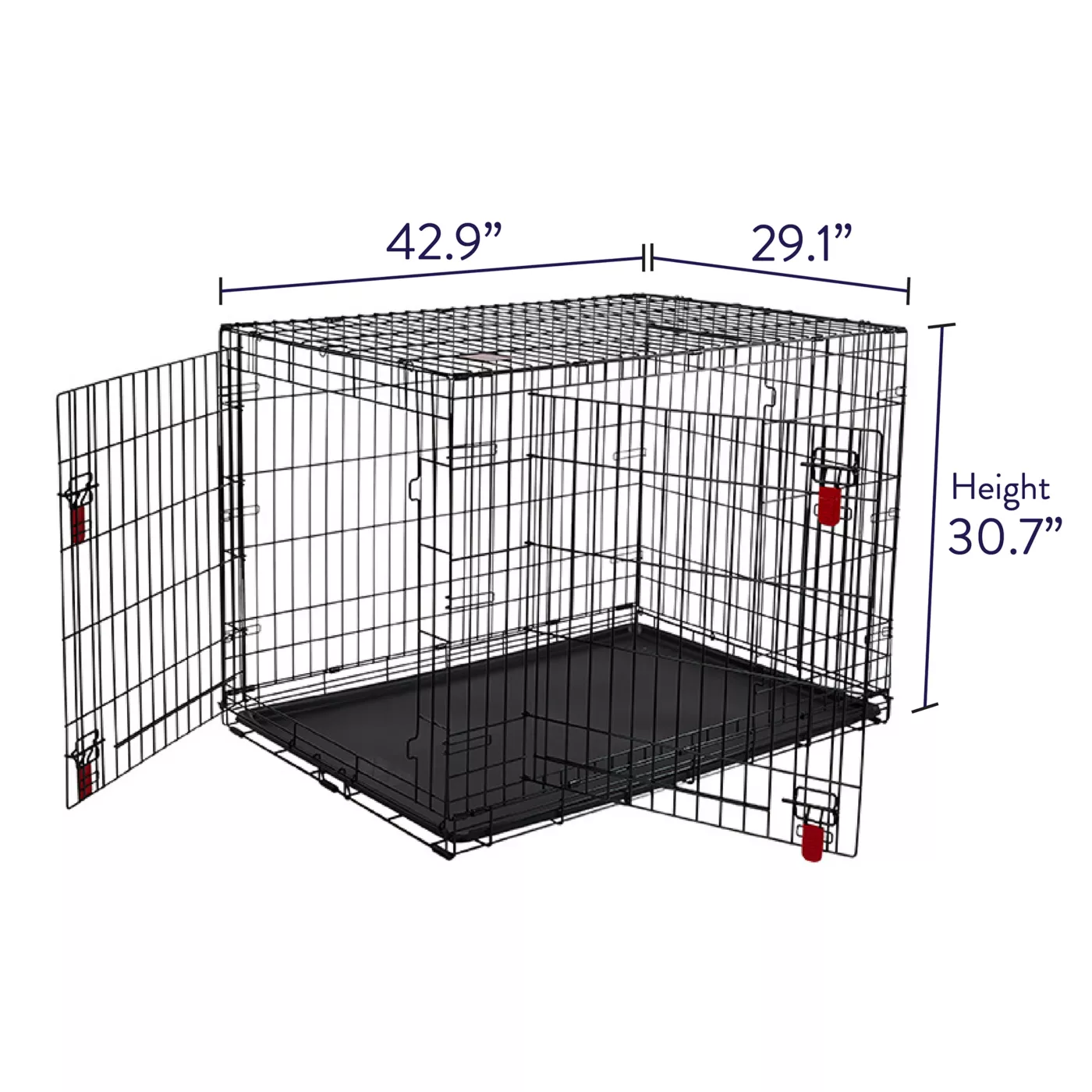 KONG Ultra Strong Double Door Wire Dog Crate with Divider Panel