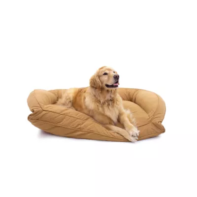 Product Carolina Pet Company Quilted Microfiber Bolster Dog Bed - Saddle