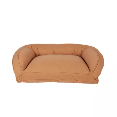 Product Carolina Pet Company Quilted Microfiber Bolster Dog Bed - Saddle