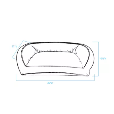 Product Carolina Pet Company Quilted Microfiber Bolster Dog Bed - Saddle