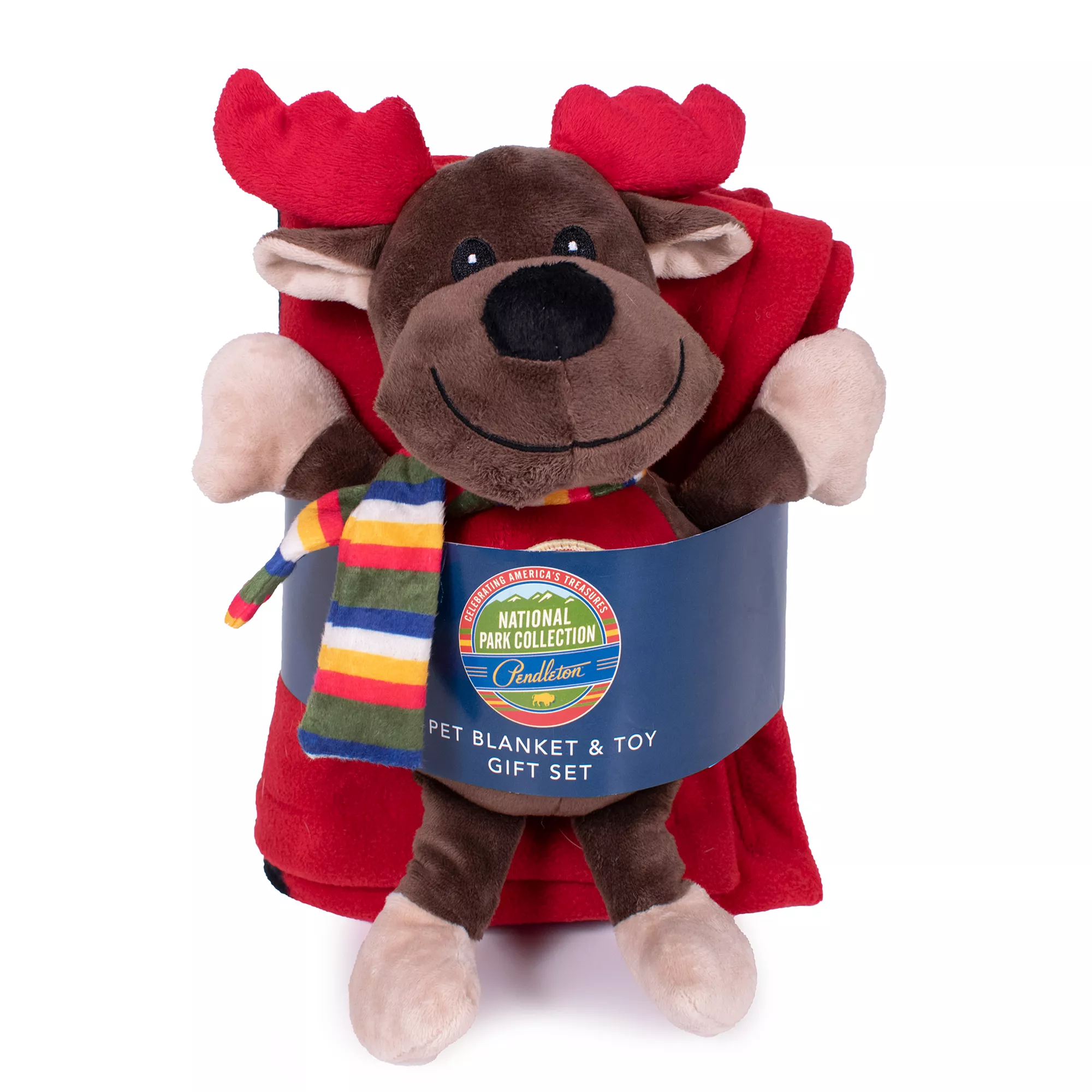 Pendleton Mount Rainier National Park Pet Throw + Moose Pal Toy Gift Set