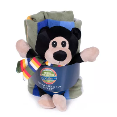 Product Pendleton Rocky Mountains National Park Pet Throw + Bear Pal Toy Gift Set