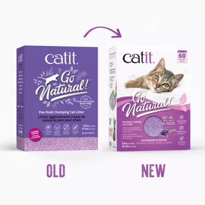 Product Catit Go Natural! Clumping Pea Husk Cat Litter - Lavender Scented, Low Dust, Natural