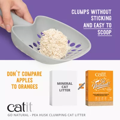 Product Catit Go Natural! Clumping Pea Husk Cat Litter - Lavender Scented, Low Dust, Natural