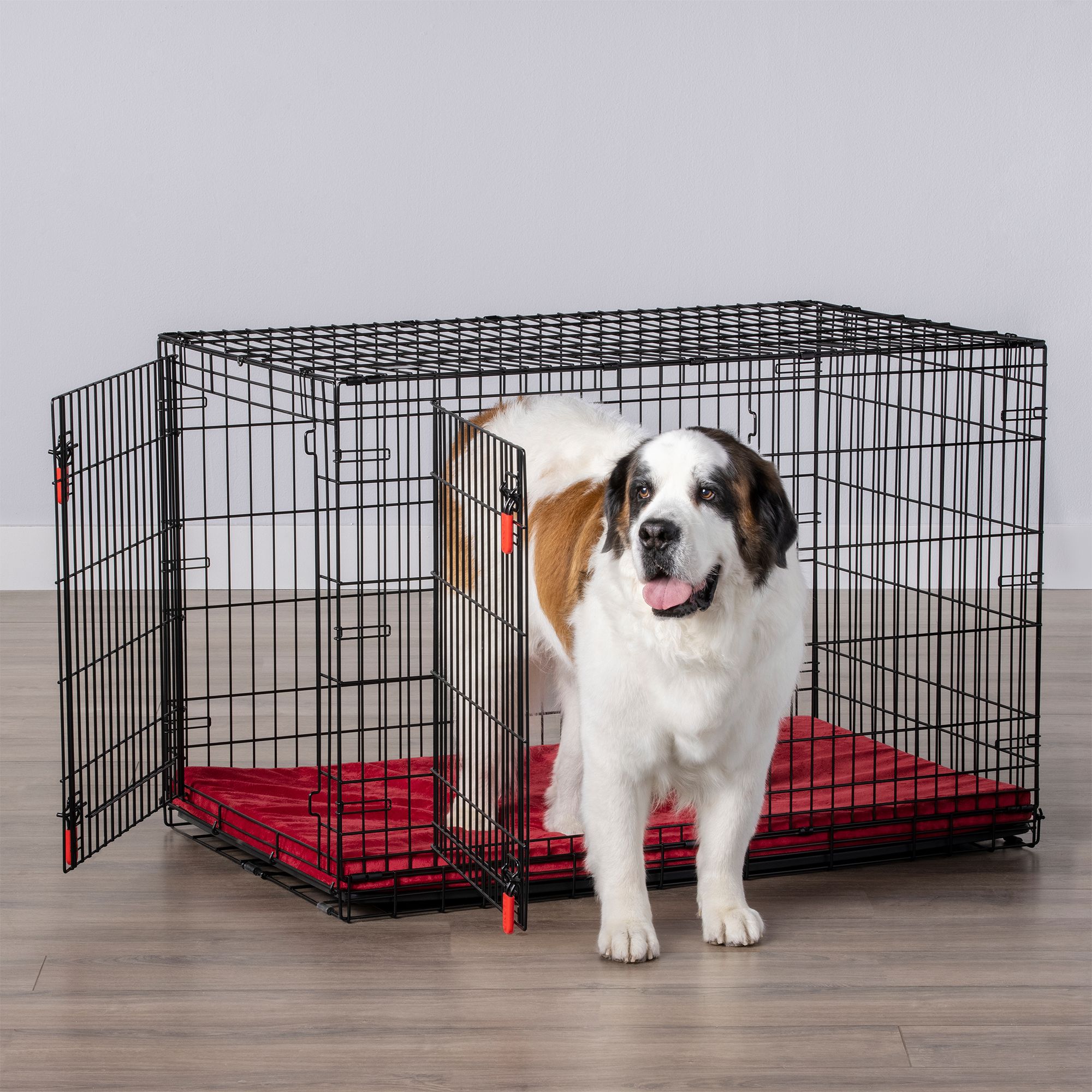 Top Paw® Double Door Folding Wire Dog Crate With Divider Panel