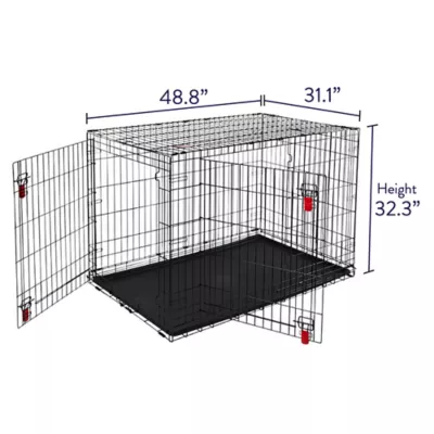 Product KONG® Ultra-Strong Double Door Wire Dog Crate with Divider Panel