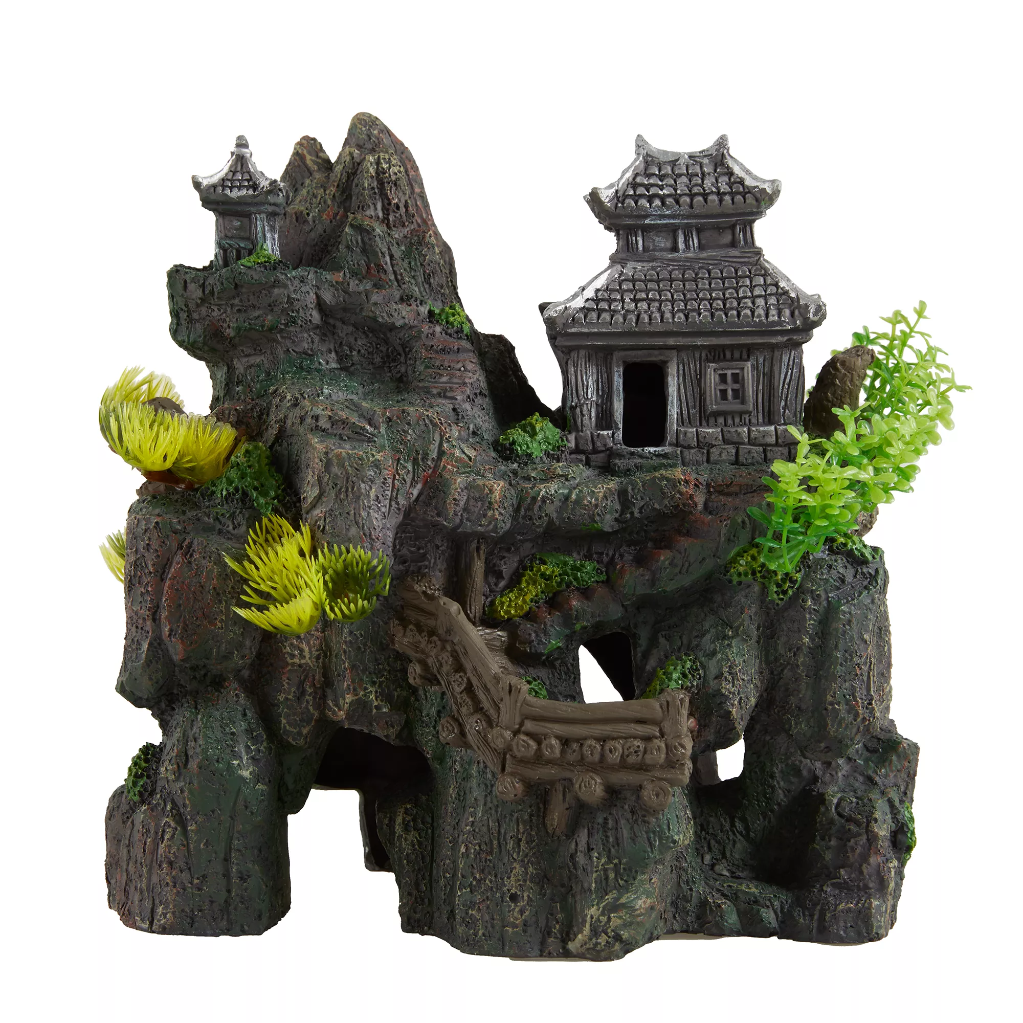 Top Fin® Asian Pagoda on Rock Aquarium Ornament