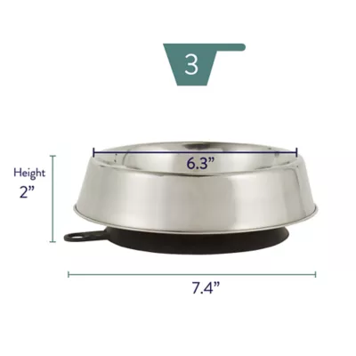 Product Top Paw® Stainless Steel Suction Base Dog Bowl, 3-cup