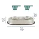 Product Top Paw® Elevated Platform Stainless Steel Slow-Feeder Double Diner Dog Bowl, 5.5-cup