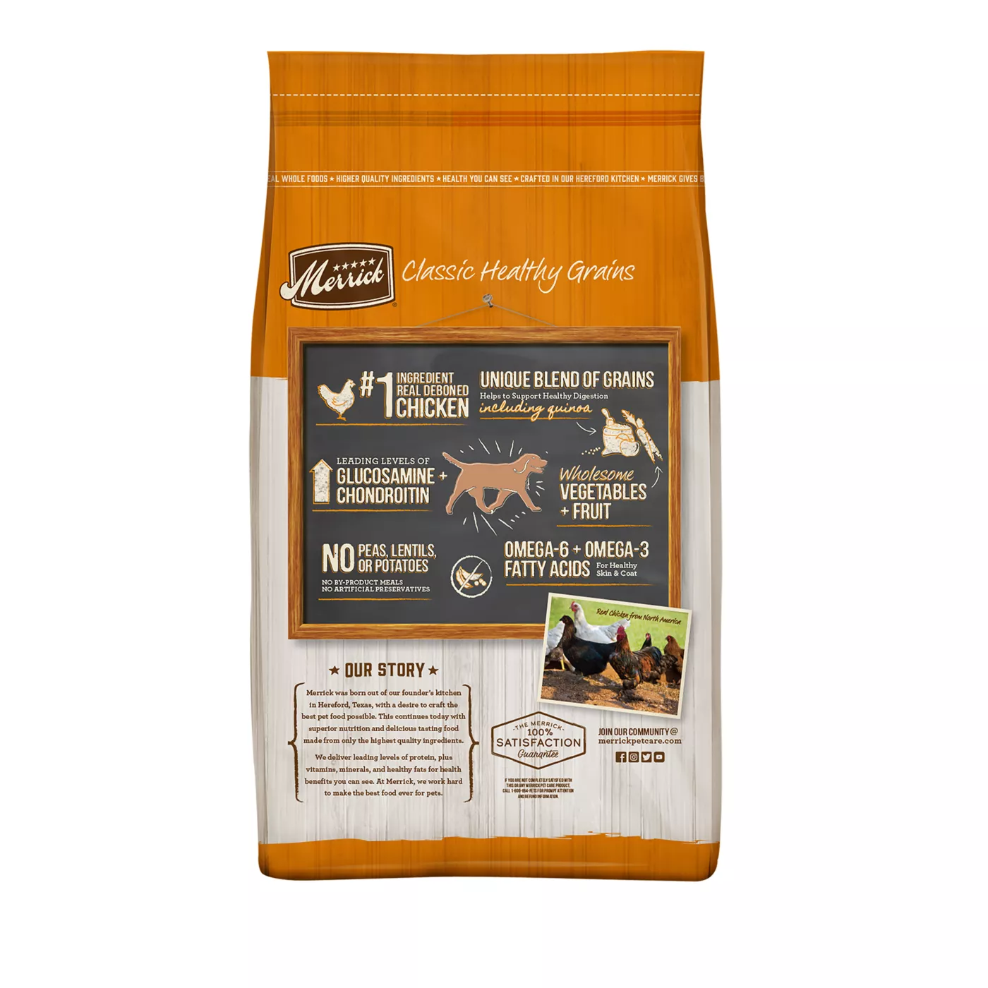 Merrick 25lb dog food best sale