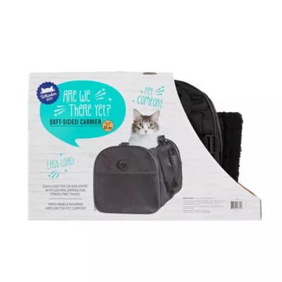 Whisker City Black Mesh Soft Sided Cat Dog Carrier 19 in