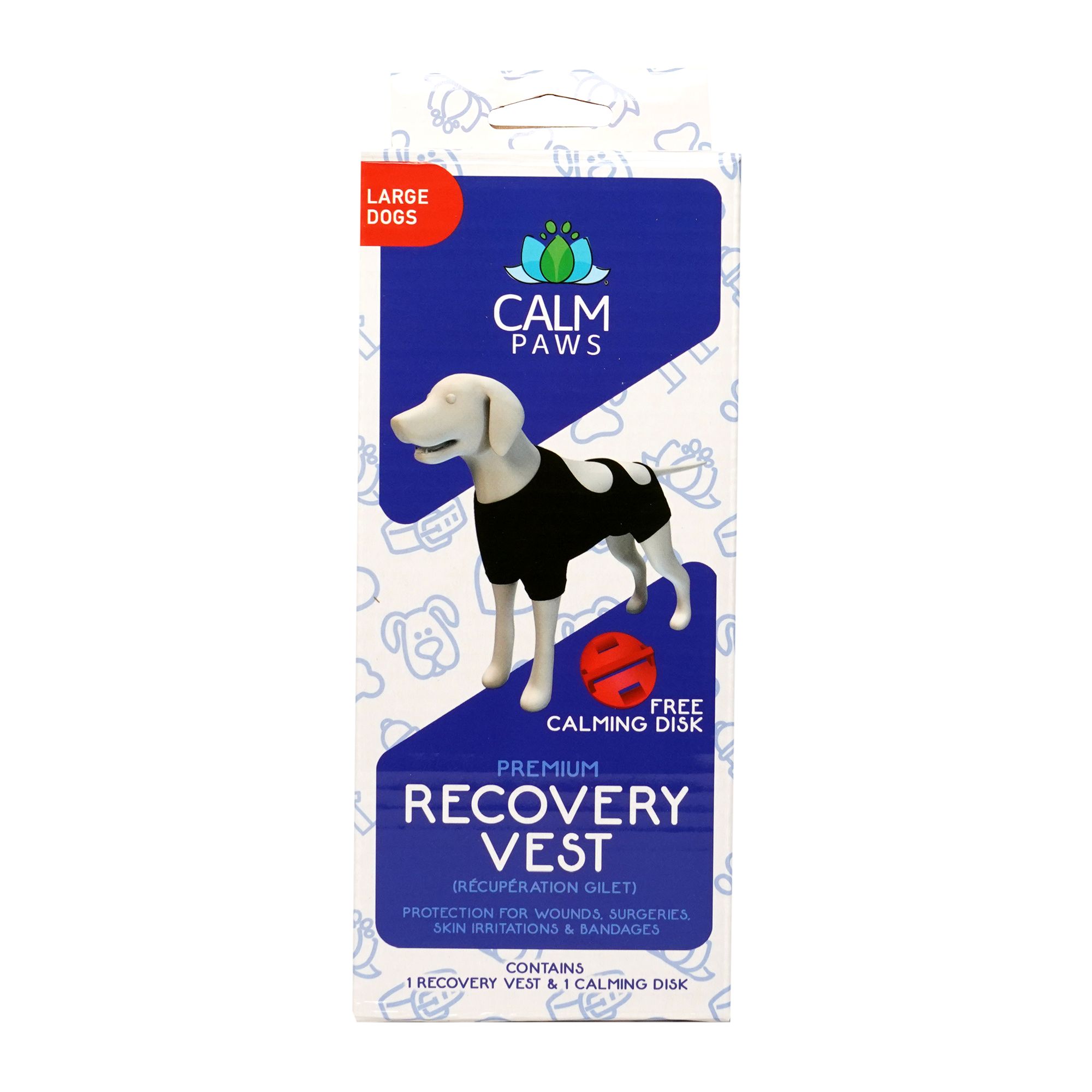 Calm Paws Premium Recovery Vest and Calming Disk for Dogs, dog First Aid &  Recovery