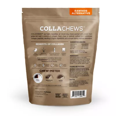 Product Collachews™ Beef + Collagen Rawhide Free 5" Stix Dog Treat - Chicken, 25 Count