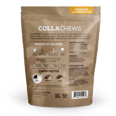 Product Collachews™ Beef + Collagen Rawhide Free 5" Stix Dog Treat - Peanut Butter, 25 Count