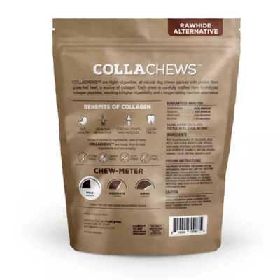 Product Collachews™ Beef + Collagen Rawhide Free 5" Stix Dog Treat - Bully, 25 Count